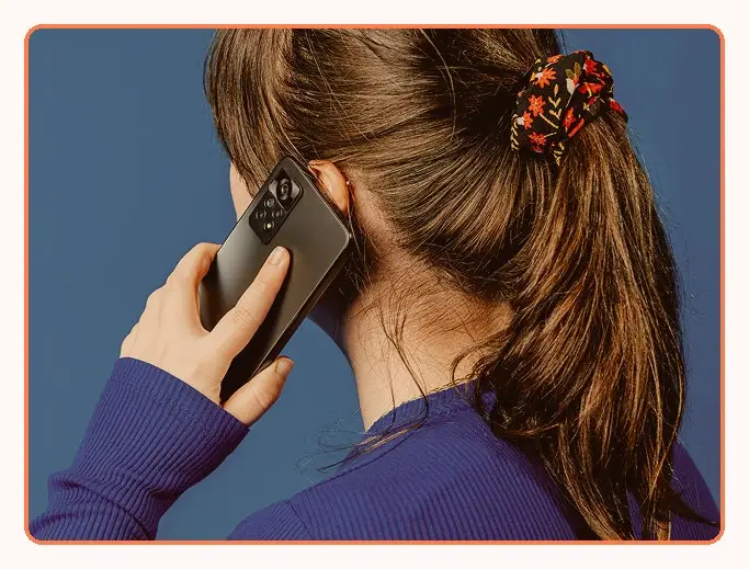 A customer on a phone call